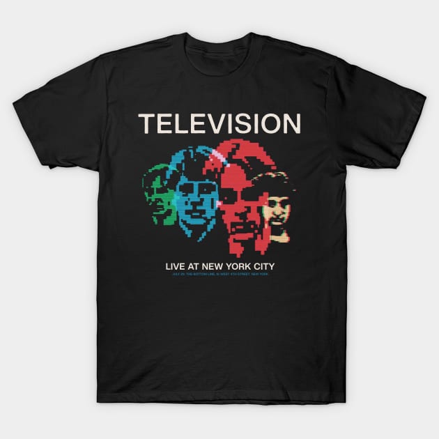 Television Band T-Shirt by ecohn artof